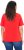 Ulla Popken TRUE Lettering Short Sleeve Tee Neon Red - Tiskana majica za žene - 