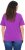 Ulla Popken TRUE Lettering Short Sleeve Tee Purple - Tiskana majica za žene - 