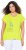 Ulla Popken Half-Sleeve A-line V-Neck Boat Pattern T-Shirt Lime - Tiskana majica za žene - 
