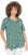 Ulla Popken Floral Pointed Hem Short Sleeve Tee Green - Tiskana majica za žene - 