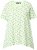 Ulla Popken Palm Tree Print Pointed Hem Tee Lett Lime - Tiskana majica za žene - 