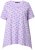 Ulla Popken Palm Tree Print Pointed Hem Tee Lavender - Tiskana majica za žene - 