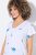 Ulla Popken Cross Stitch Short Sleeve Tee Snow White - Tiskana majica za žene - Ženske majice s printom