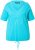 Ulla Popken Ride The Wave Short Sleeve V-Neck Graphic Tee Deep Aqua - Tiskana majica za žene - 