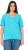 Ulla Popken Ride The Wave Short Sleeve V-Neck Graphic Tee Deep Aqua - Tiskana majica za žene - 