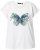 Ulla Popken Free Spirit Butterfly Cap Sleeve Graphic Tee Off-White - Tiskana majica za žene - 