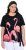 Ulla Popken Flamingo Short Sleeve Graphic Tee Black - Tiskana majica za žene - 