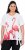Ulla Popken Flamingo Short Sleeve Graphic Tee Off-White - Tiskana majica za žene - 