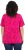 Ulla Popken Feather Print Short Sleeve V-Neck Tee Berry - Tiskana majica za žene - 