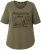 Ulla Popken Beaded Short Sleeve Graphic Tee Olive - Tiskana majica za žene - 