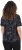 Ulla Popken Abstract Animal Print Short Sleeve Tee Black - Tiskana majica za žene - 