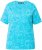Ulla Popken Abstract Animal Print Short Sleeve Tee Deep Aqua - Tiskana majica za žene - 