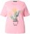 Ulla Popken Cactus Short Sleeve Graphic Tee Pink - Tiskana majica za žene - 