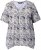 Ulla Popken Half-sleeve A-line V-neck Pointed Hem Animal Pattern T-shirt Moss - Tiskana majica za žene - 