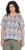 Ulla Popken Half-sleeve A-line V-neck Pointed Hem Animal Pattern T-shirt Moss - Tiskana majica za žene - 