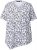Ulla Popken Bow Print Short Sleeve Pointed Hem Tee Snow White - Tiskana majica za žene - 