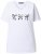 Ulla Popken Bow Short Sleeve Graphic Tee Snow White - Tiskana majica za žene - 