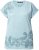 Ulla Popken Textured Paisley Motif Cap Sleeve Tee Light Moss Green - Tiskana majica za žene - 