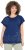 Ulla Popken Textured Paisley Motif Cap Sleeve Tee Navy - Tiskana majica za žene - 