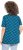 Ulla Popken Tile Print Short Sleeve Pleated Tee Teal - Tiskana majica za žene - 