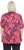 Ulla Popken Quick Drying Flower Print Short Sleeve Tee Dark Cherry - Tiskana majica za žene - 