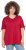 Ulla Popken Bow Print Split Sleeve Tee Ruby Red - Tiskana majica za žene - 