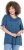Ulla Popken Bow Print Split Sleeve Tee Indigo Denim - Tiskana majica za žene - 