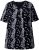 Ulla Popken Letter Print Short Sleeve Tee Black - Tiskana majica za žene - 