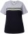 Ulla Popken Nostalgic Escape Performance T-Shirt Black - Tiskana majica za žene - 