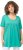 Ulla Popken Essential Front Pleat Tee Turquoise Green - Majice - 