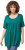 Ulla Popken Essential Front Pleat Tee Dark Emerald - Majice - 