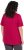 Ulla Popken Essential Front Pleat Tee Dark Raspberry - Majice - 