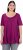 Ulla Popken Essential Front Pleat Tee Berry - Majice - 