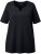 Ulla Popken Essential Notch Neck Stretch Tee Black - Majice - 