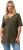 Ulla Popken Essential Notch Neck Stretch Tee Forest Green - Majice - 