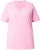 Ulla Popken Essential Notch Neck Stretch Tee Pink - Majice - 