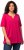 Ulla Popken Essential Notch Neck Stretch Tee Magenta Pink - Majice - 