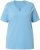 Ulla Popken Essential Notch Neck Stretch Tee Light Teal - Majice - 