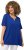 Ulla Popken Essential Notch Neck Stretch Tee Cobalt Blue - Majice - 