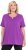 Ulla Popken Essential Notch Neck Stretch Tee Purple - Majice - 