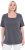 Ulla Popken Essential Square Neck Stretch Tee Graphite Grey - Majice - 