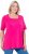 Ulla Popken Essential Square Neck Stretch Tee Magenta Pink - Majice - 
