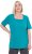 Ulla Popken Essential Square Neck Stretch Tee Teal - Majice - 