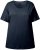 Ulla Popken Double Layer Rounded V-Neck Slim Fit Tee Navy Blue - Majice - 
