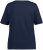 Ulla Popken Double Layer Rounded V-Neck Slim Fit Tee Navy Blue - Majice - 