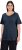 Ulla Popken Double Layer Rounded V-Neck Slim Fit Tee Navy Blue - Majice - 
