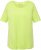 Ulla Popken Double Layer Rounded V-Neck Slim Fit Tee Lime Green - Majice - 