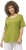 Ulla Popken Double Layer Rounded V-Neck Slim Fit Tee Apple Green - Majice - 