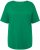 Ulla Popken Double Layer Rounded V-Neck Slim Fit Tee Green Emerald - Majice - 