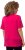 Ulla Popken Double Layer Rounded V-Neck Slim Fit Tee Magenta Pink - Majice - 
